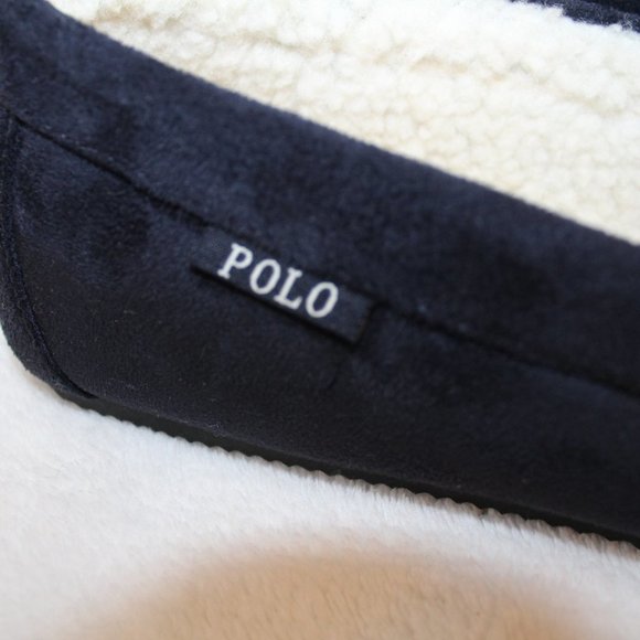 NEW POLO RALPH LAUREN MEN'S SLIPPERS BLUE - Picture 3 of 8